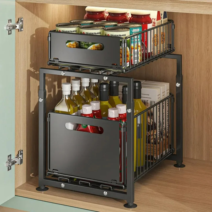 👉 Organizador Multiuso Deslizante para Cozinha