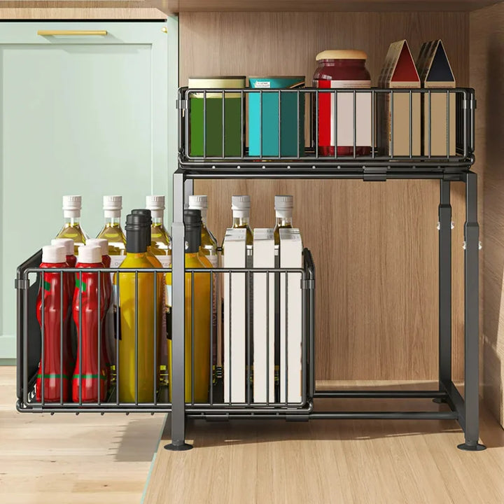 👉 Organizador Multiuso Deslizante para Cozinha