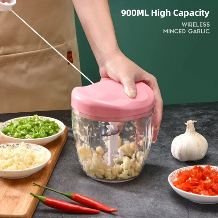 👉 Triturador Manual Multifuncional de Cozinha 500/900ml